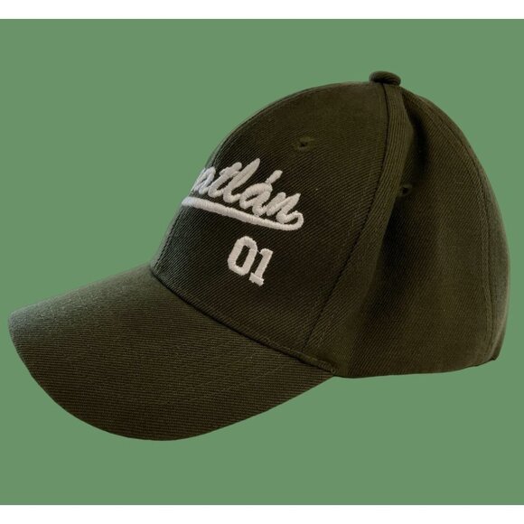 Mazatlan Mexico Hat Cap Adults Olive Green Strap Back Adjustable Embroidered Men - Picture 3 of 9